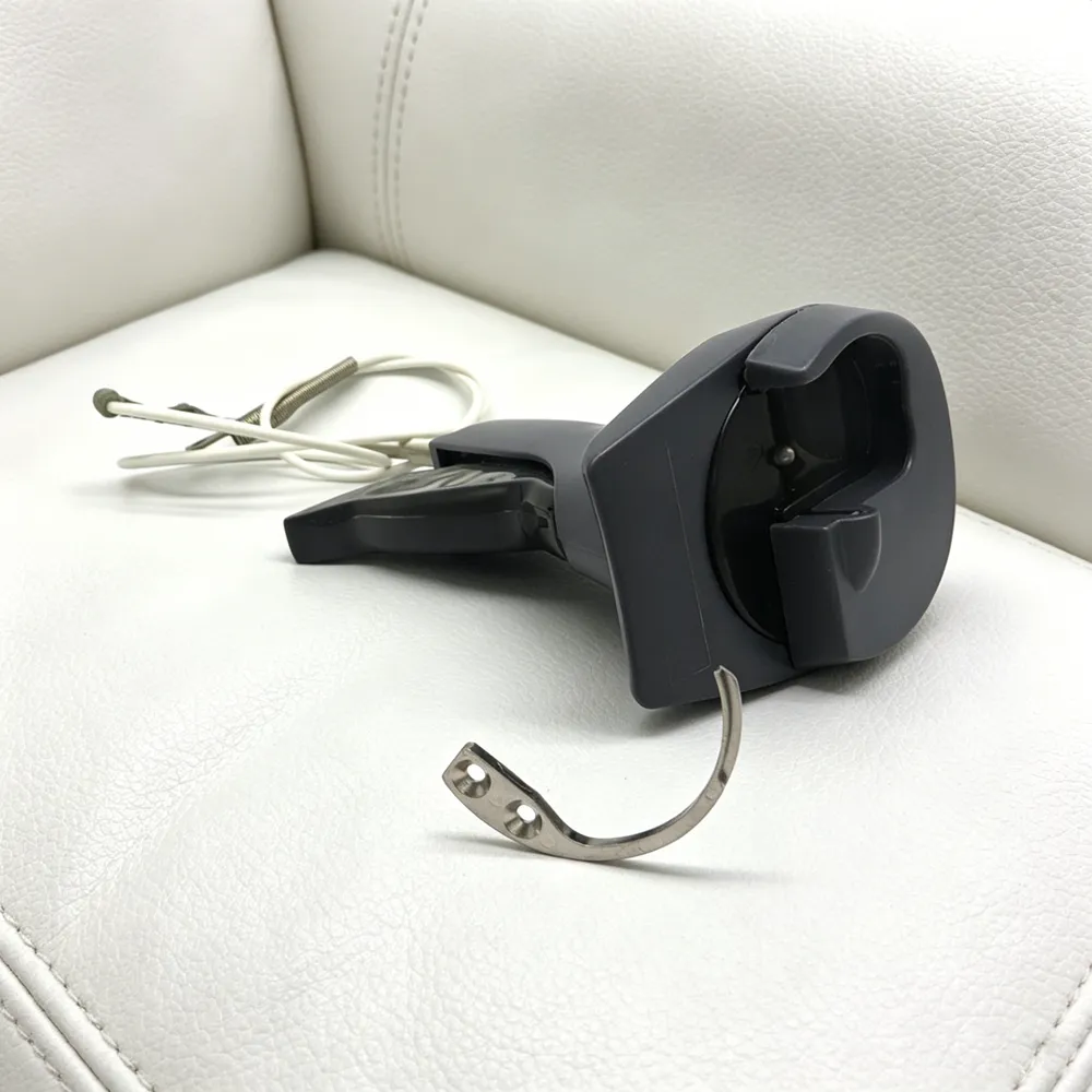 Close-up of spare unlock hook accessory for ZARA shoe tag detacher gun