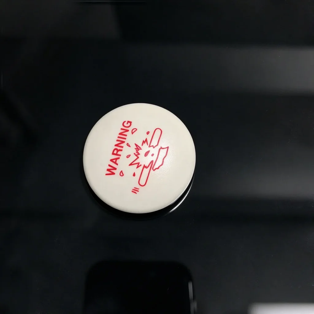 Lionyouge DS-HD059 RF Ink Security Tag, 53mm round 3-tube anti-force removal EAS ink tag for clothing retail anti-theft