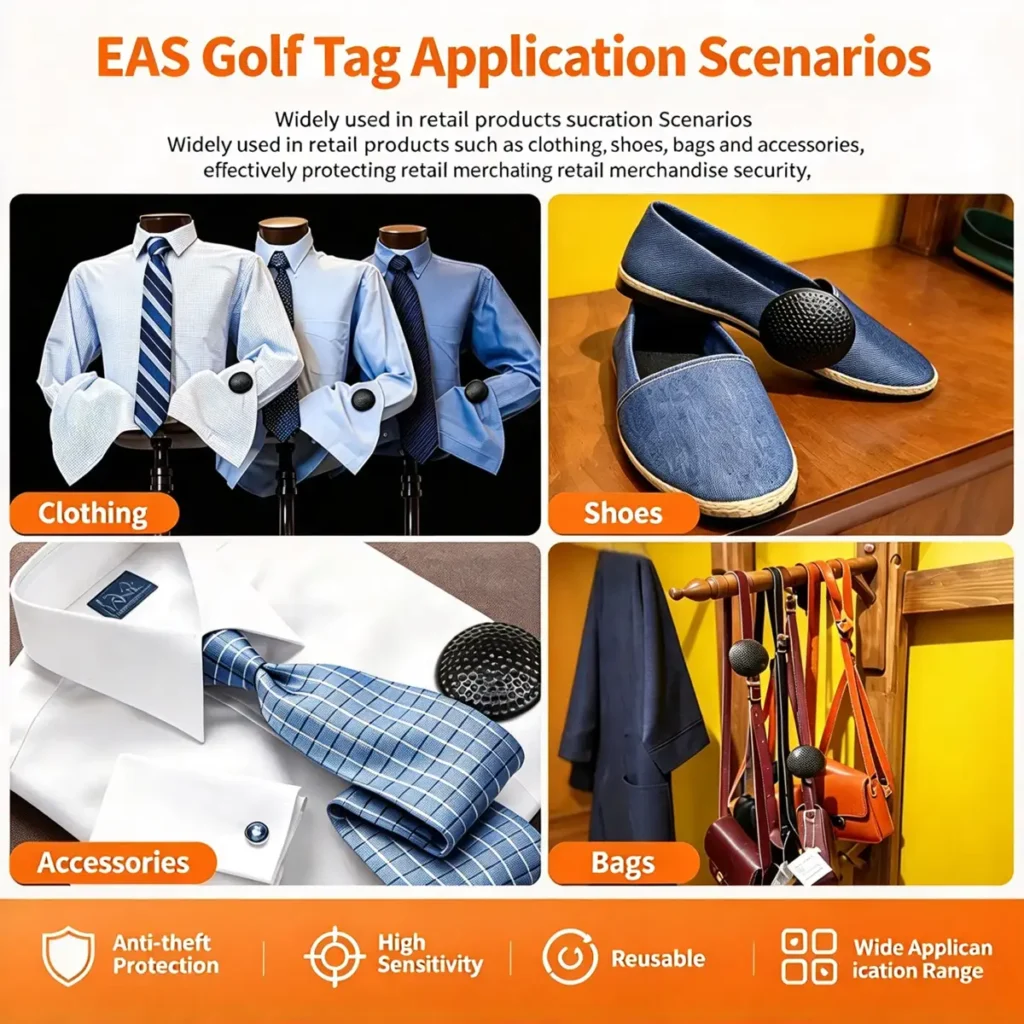 Lionyouge WS-C063 golf security hard tag attached on garments, clothing store anti-theft solution