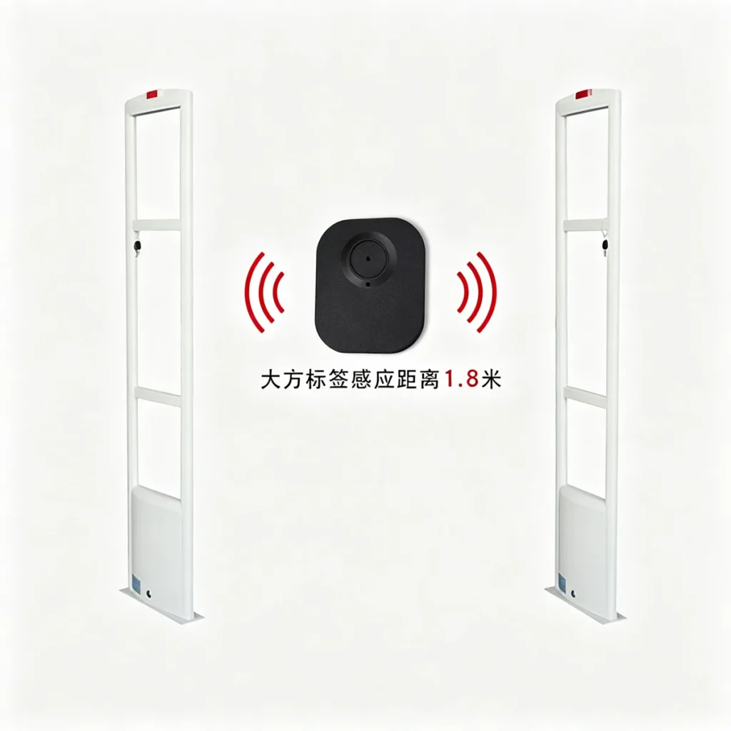 Internal locking mechanism structure of Lionyouge WS-C026 large square 8.2MHz RF EAS hard tag