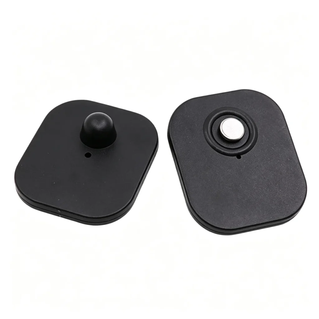 Lionyouge WS-C026 large square RF EAS hard tag with steel pin, loss prevention tag for clothing store